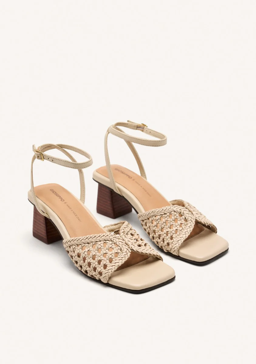 HEEL BRAIDED LEATHER SANDALS BURNSIDE - Image 2