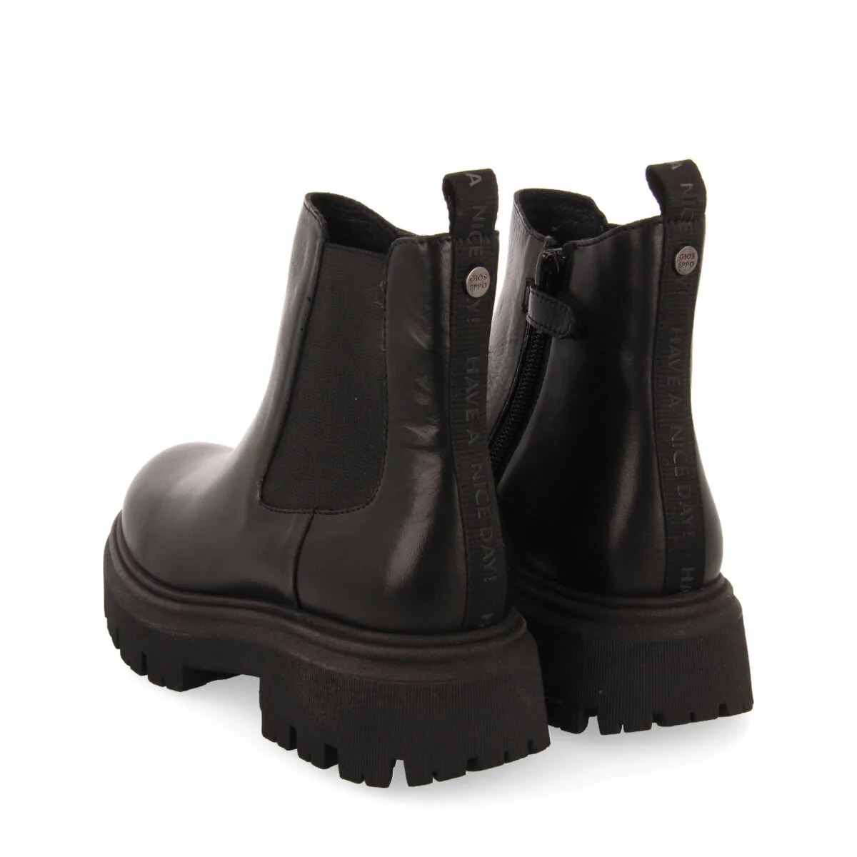 Hetland children's black leather chelsea boots - Image 3