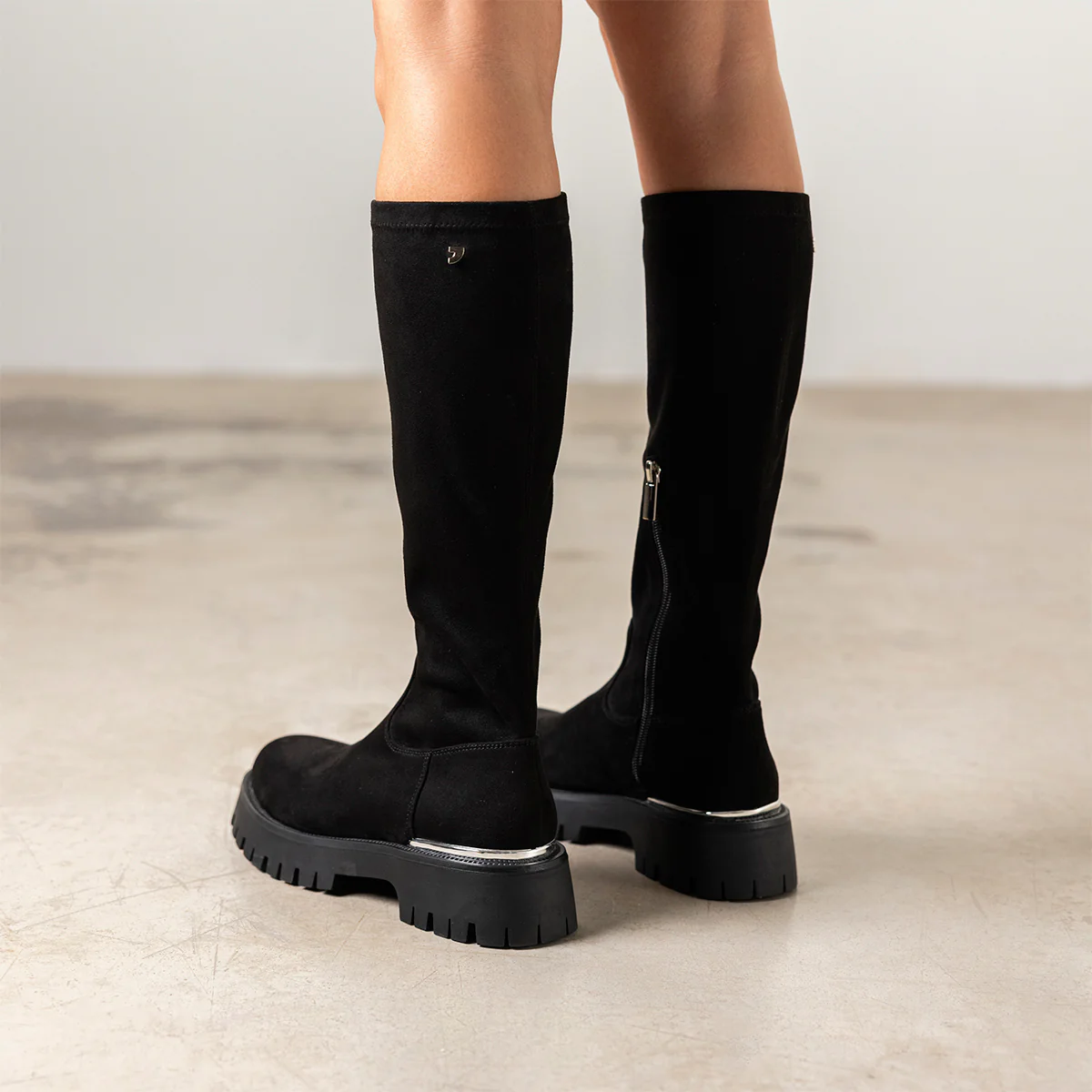 HIGH VELVET BOOTS WITH TRACK SOLE ENYING - Image 2