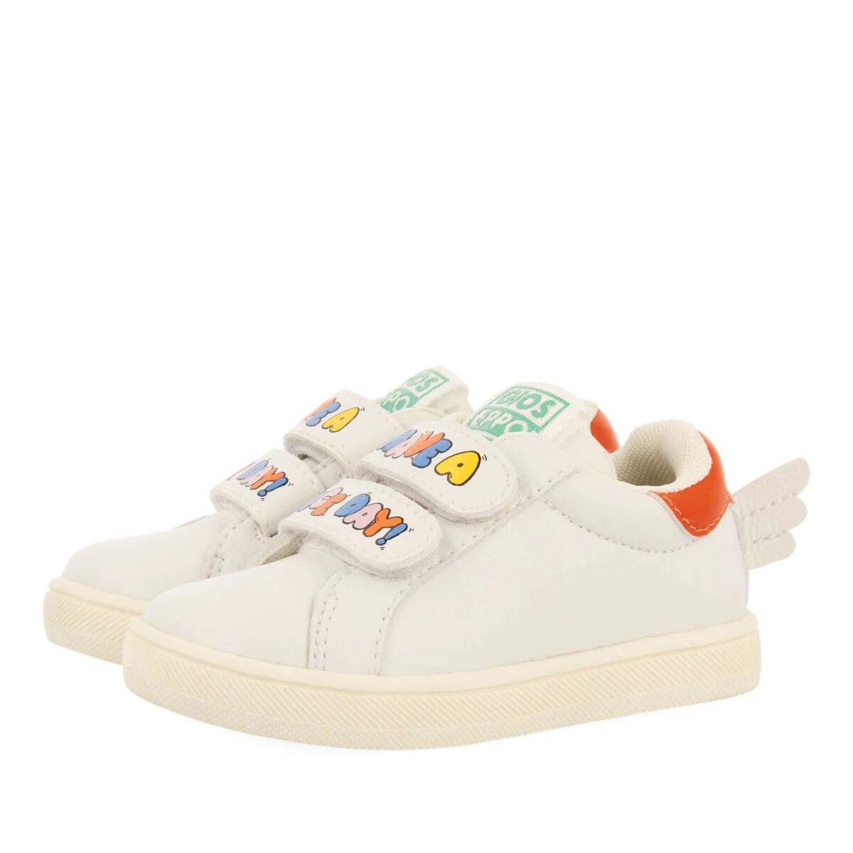 Hinnoya babies' white sneakers with decorative wings - Image 2