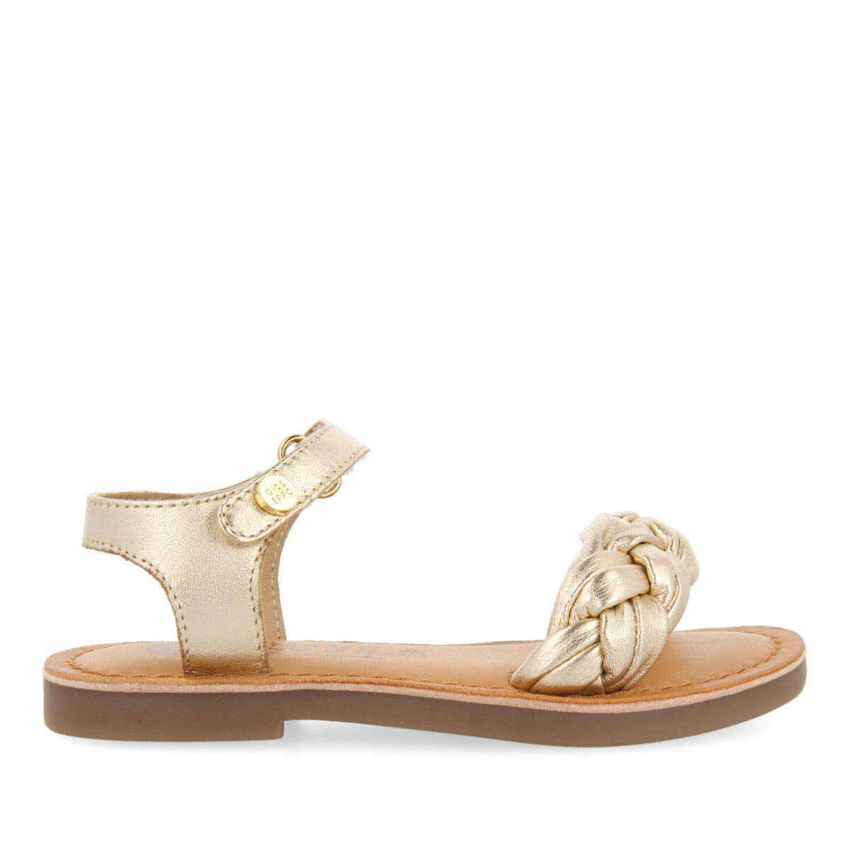 Ingai girlslatinumlaited leather sandals