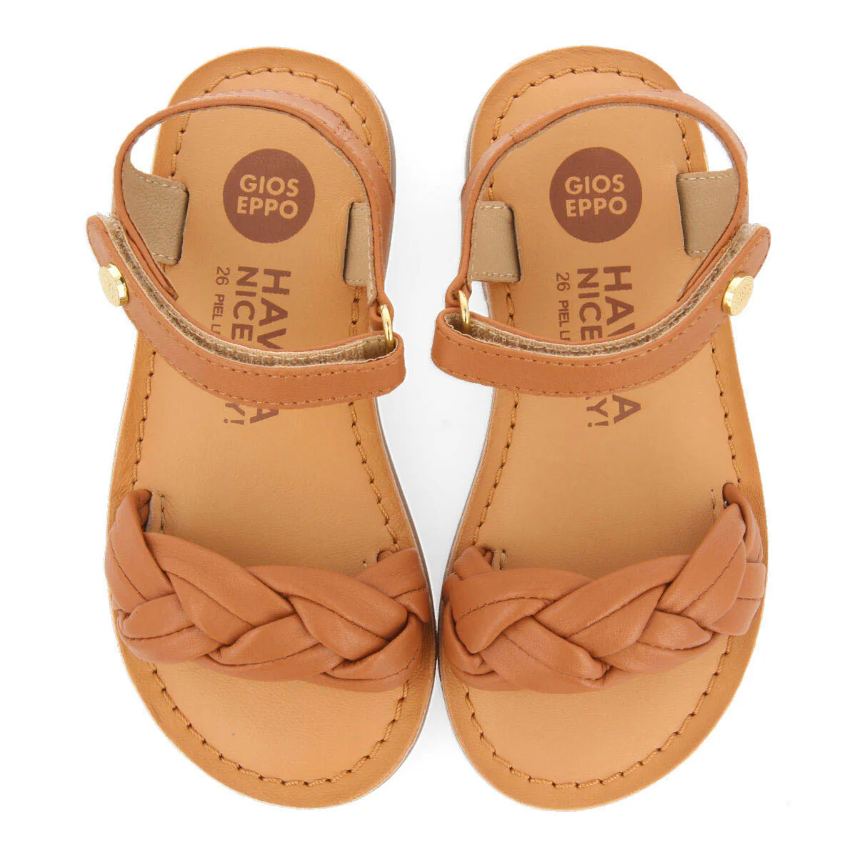 Ingai girls tanlaited leather sandals - Image 3