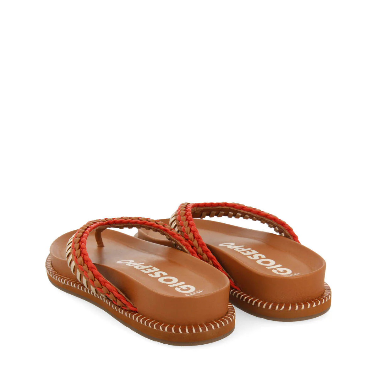 Itaja women's tan sandals with geometric details - Image 4