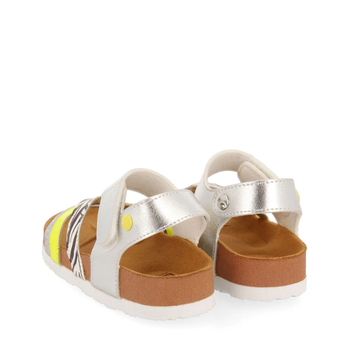 Itinga girls silver footbed sandals with glittery details - Image 5