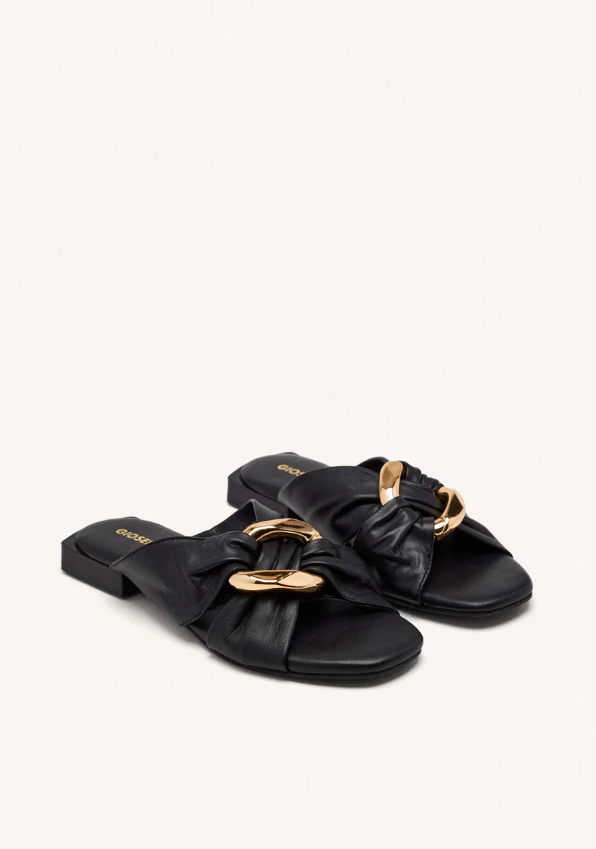 JEWEL LEATHER FLAT SANDALS KILLINGLY - Image 2