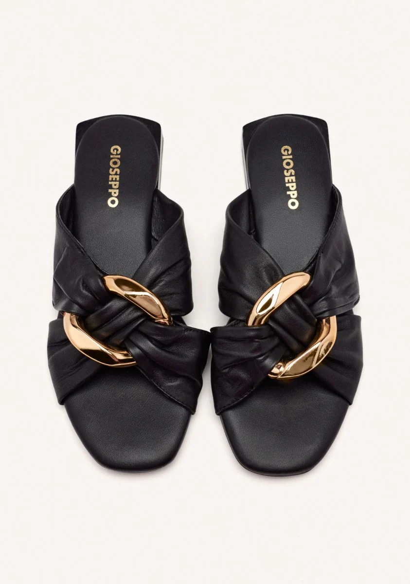 JEWEL LEATHER FLAT SANDALS KILLINGLY - Image 4