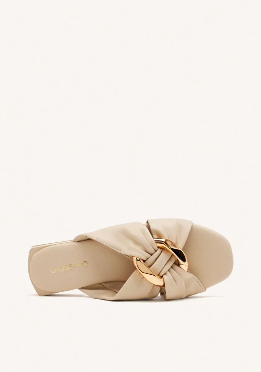 JEWEL LEATHER FLAT SANDALS KILLINGLY