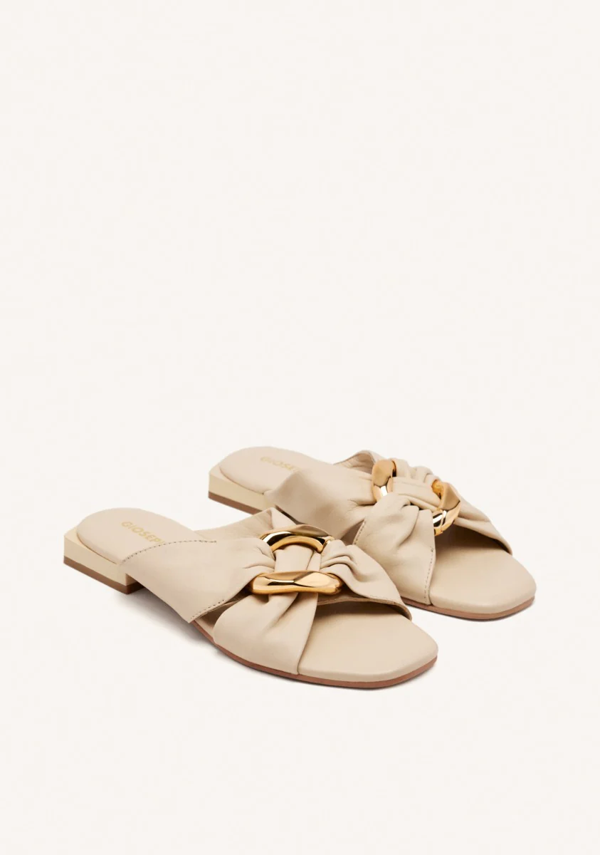 JEWEL LEATHER FLAT SANDALS KILLINGLY - Image 2