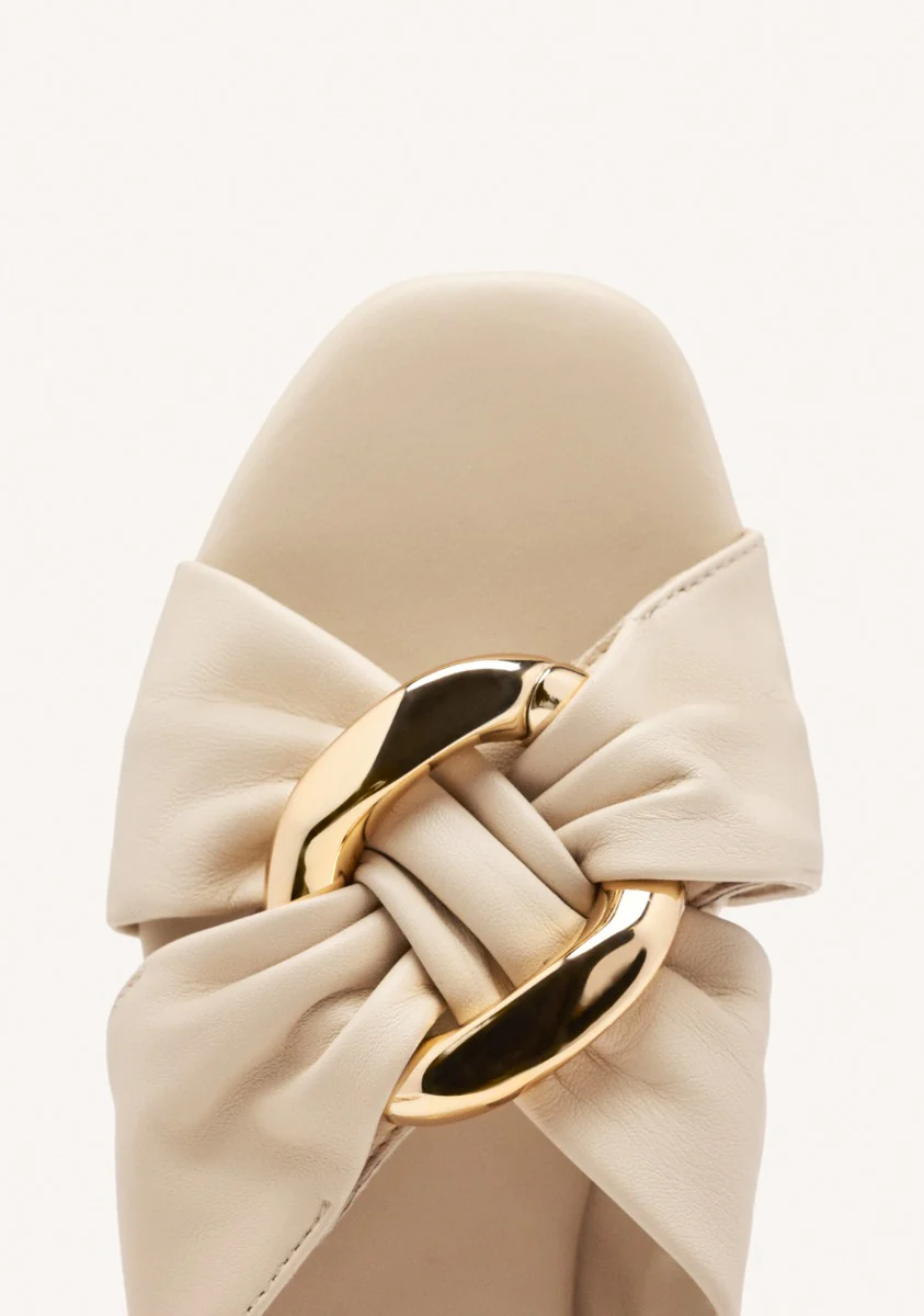 JEWEL LEATHER FLAT SANDALS KILLINGLY - Image 4