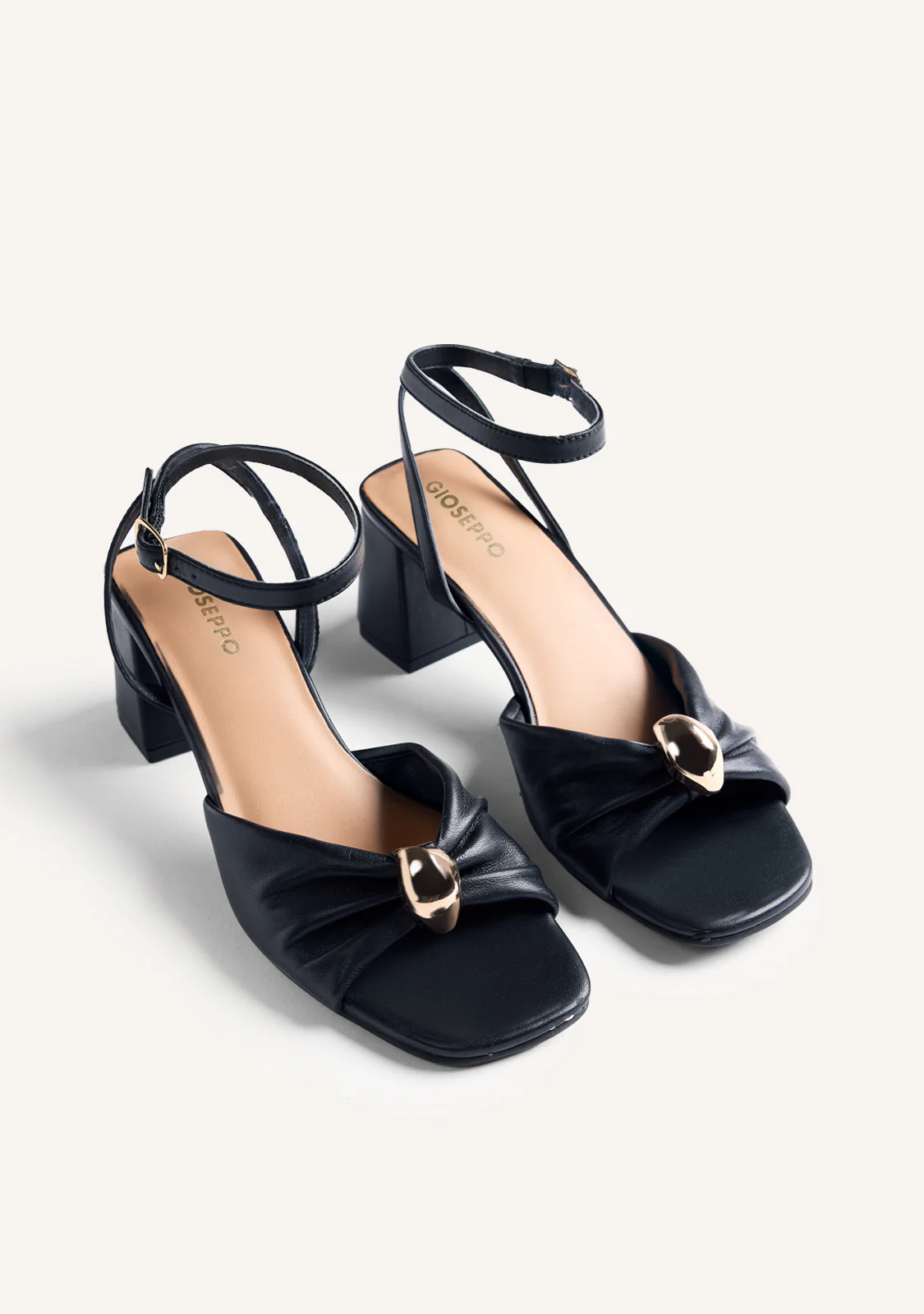 JEWEL LEATHER HEELED SANDALS KABARNET - Image 2