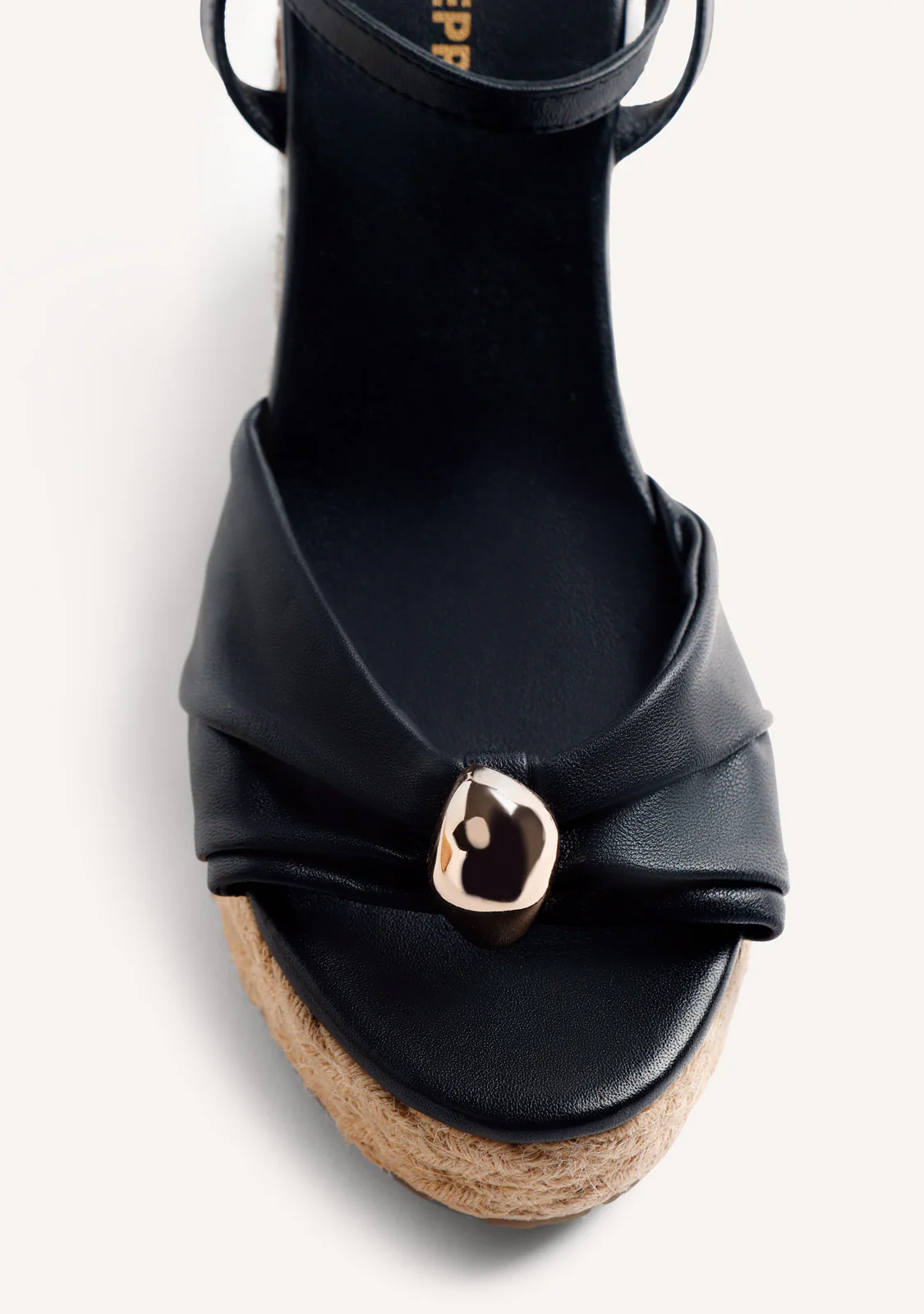 JEWEL LEATHER WEDGE SANDALS SOUDAN - Image 3