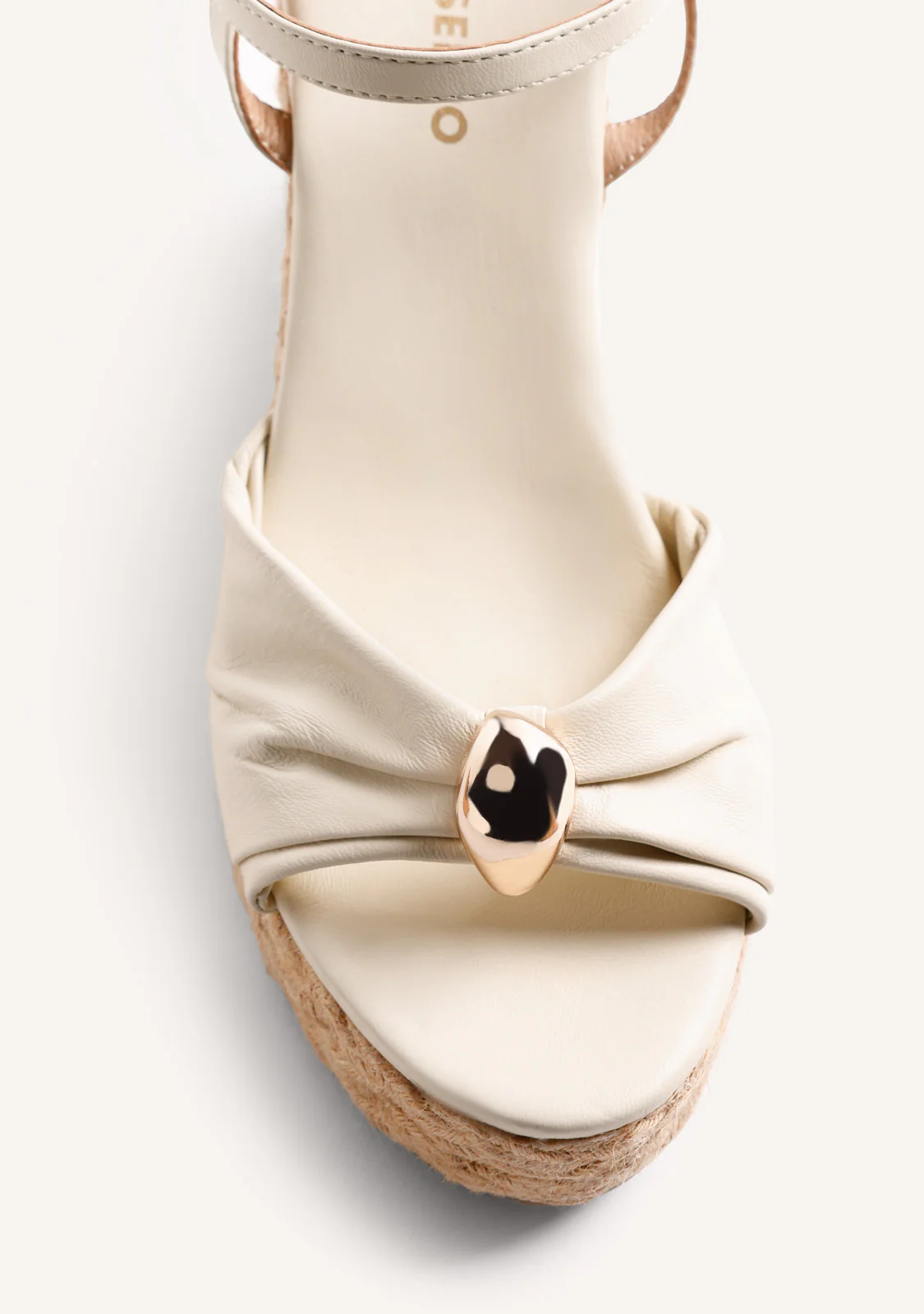 JEWEL LEATHER WEDGE SANDALS SOUDAN - Image 3