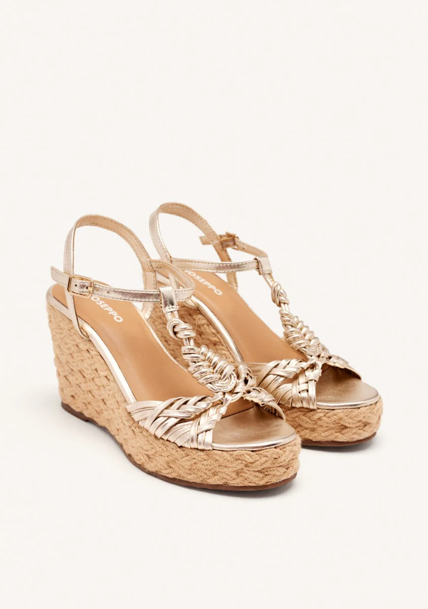 JUTE WEDGE LEATHER SANDALS CASTINE - Image 2