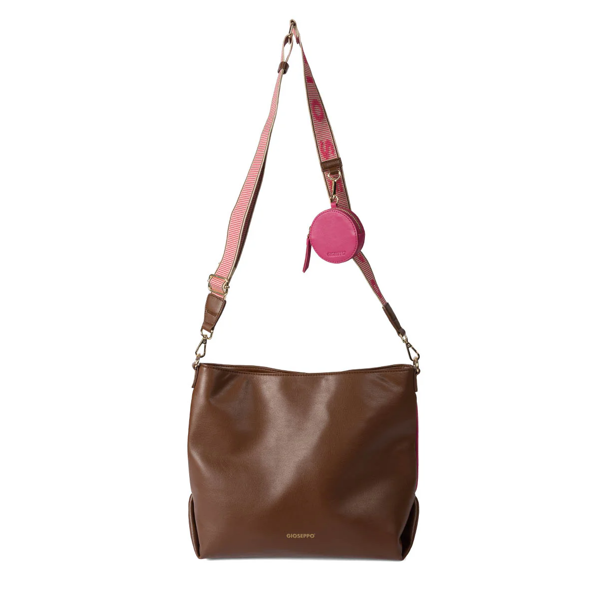 Kallham brown shopper bag with pink details - Image 5