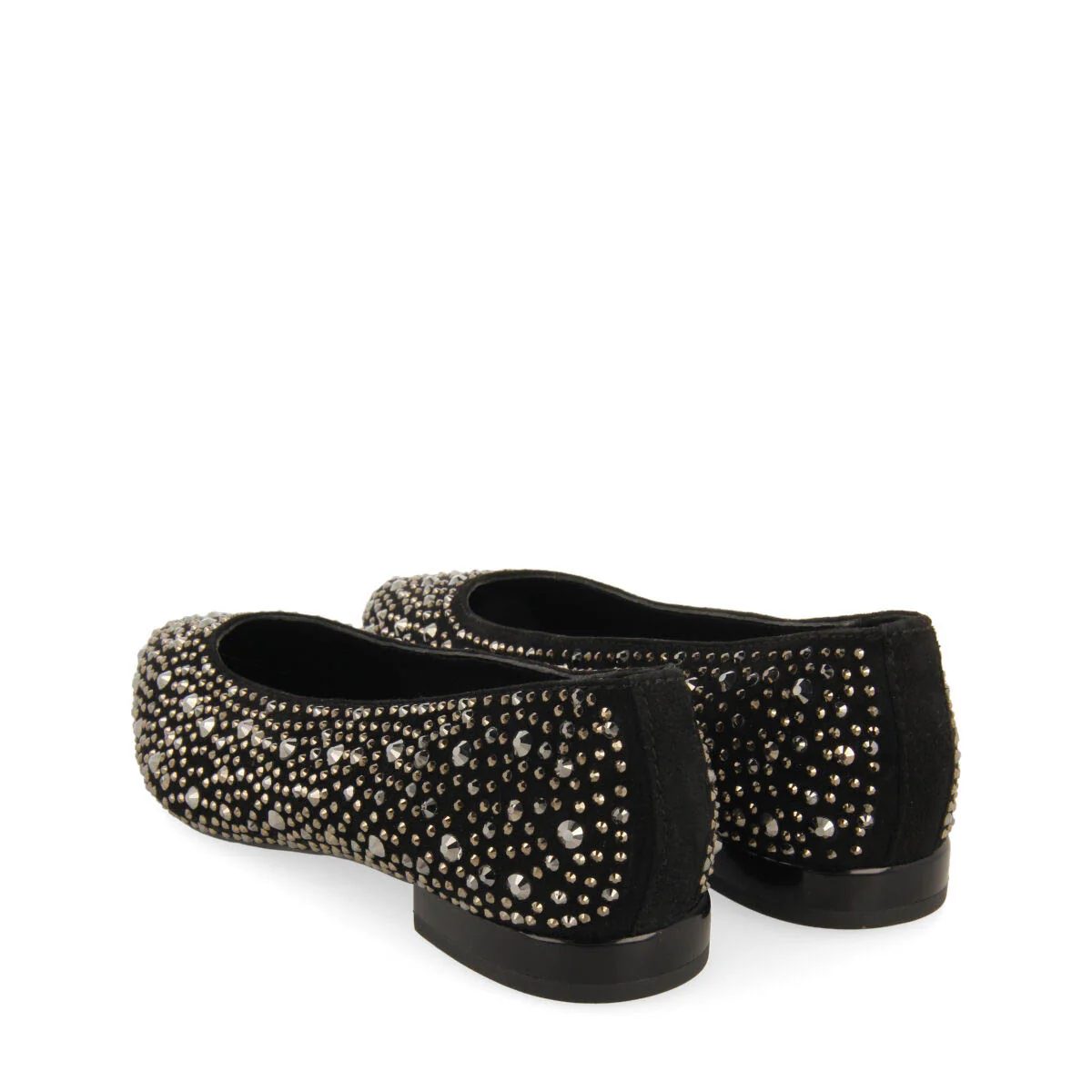 Kannus women's black ballet flats with rhinestones - Image 4