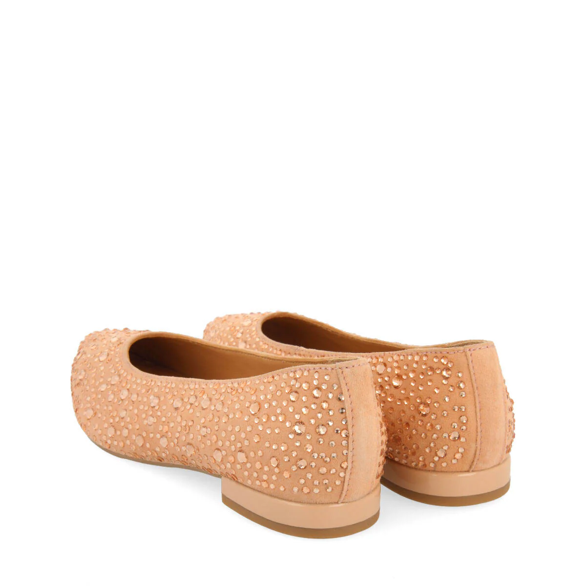 Kannus women's rose gold ballet flats with rhinestones - Image 4