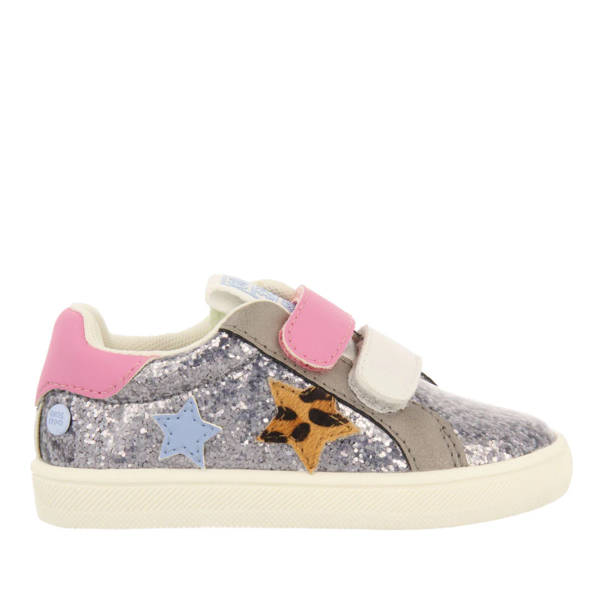 Kasnas babies' dark silver sneakers with stars