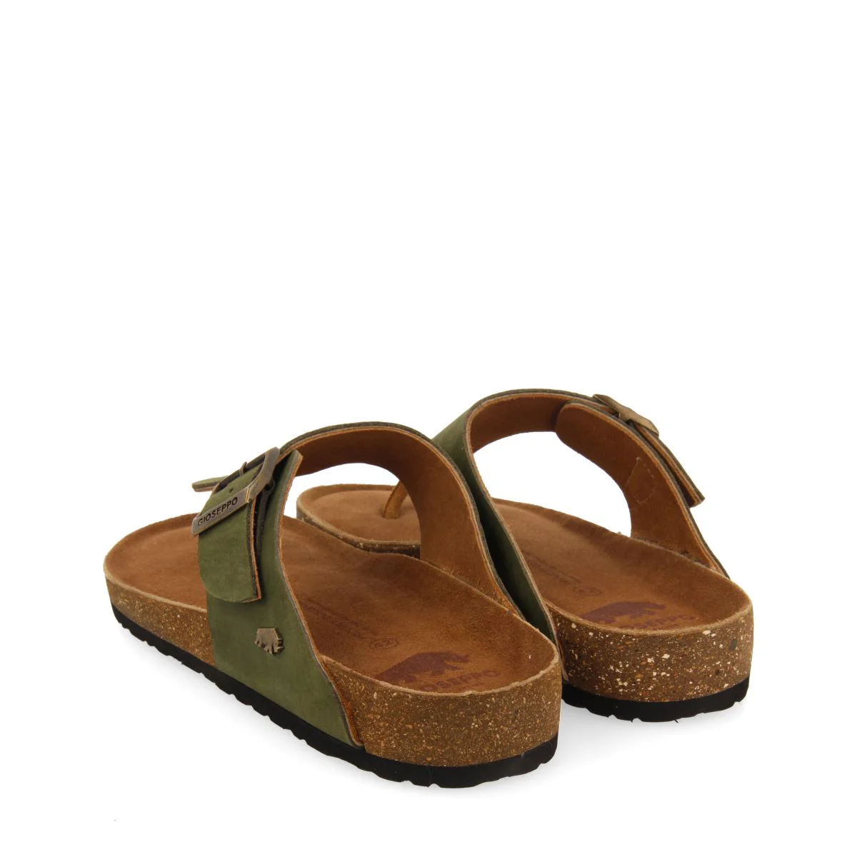 KHAKI LEATHER GREEK STYLE SANDALS WITH BIO SOLE FOR MEN RUSKIN - Image 3
