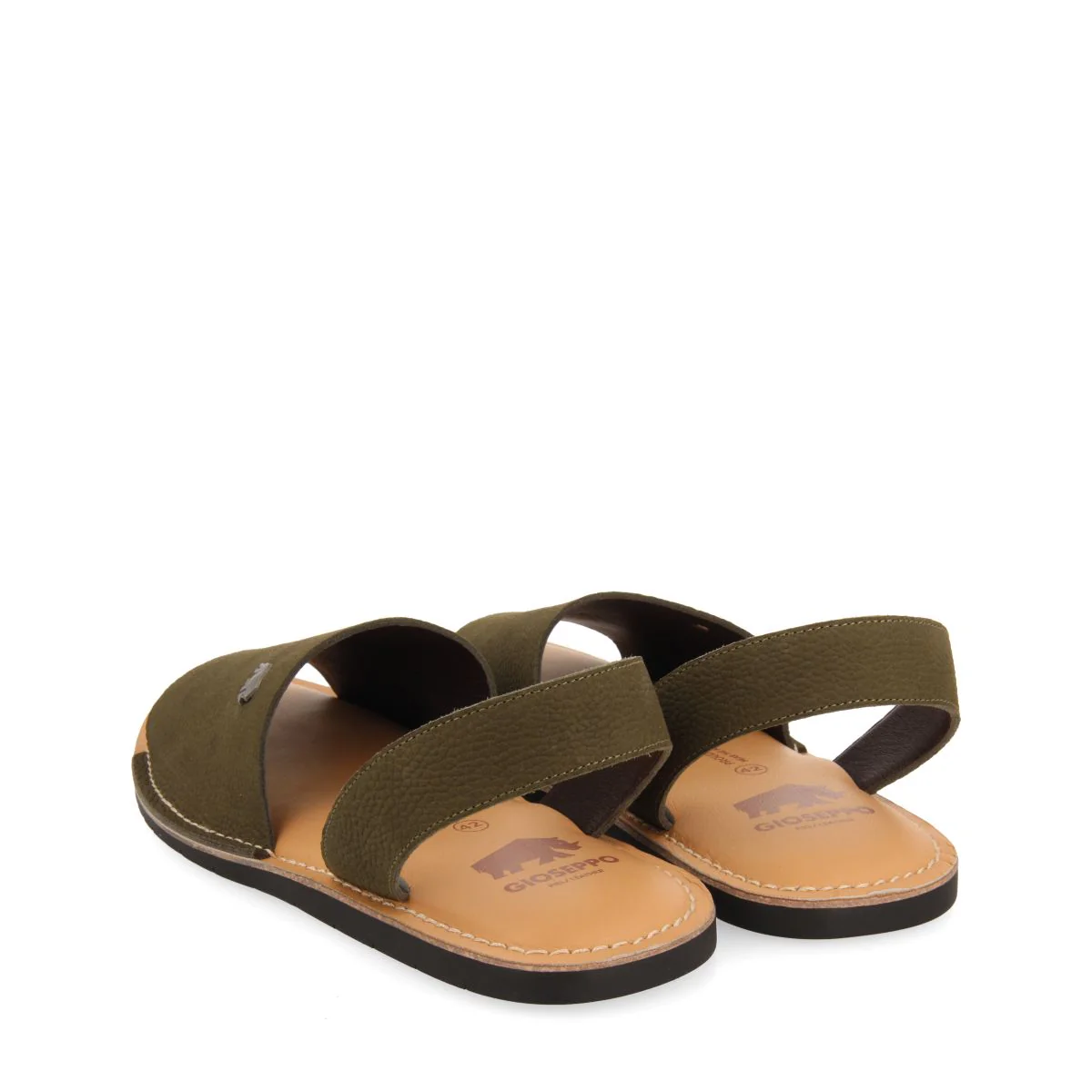 KHAKI LEATHER MENORQUINAS STYLE SANDALS FOR MEN PENRYN - Image 3