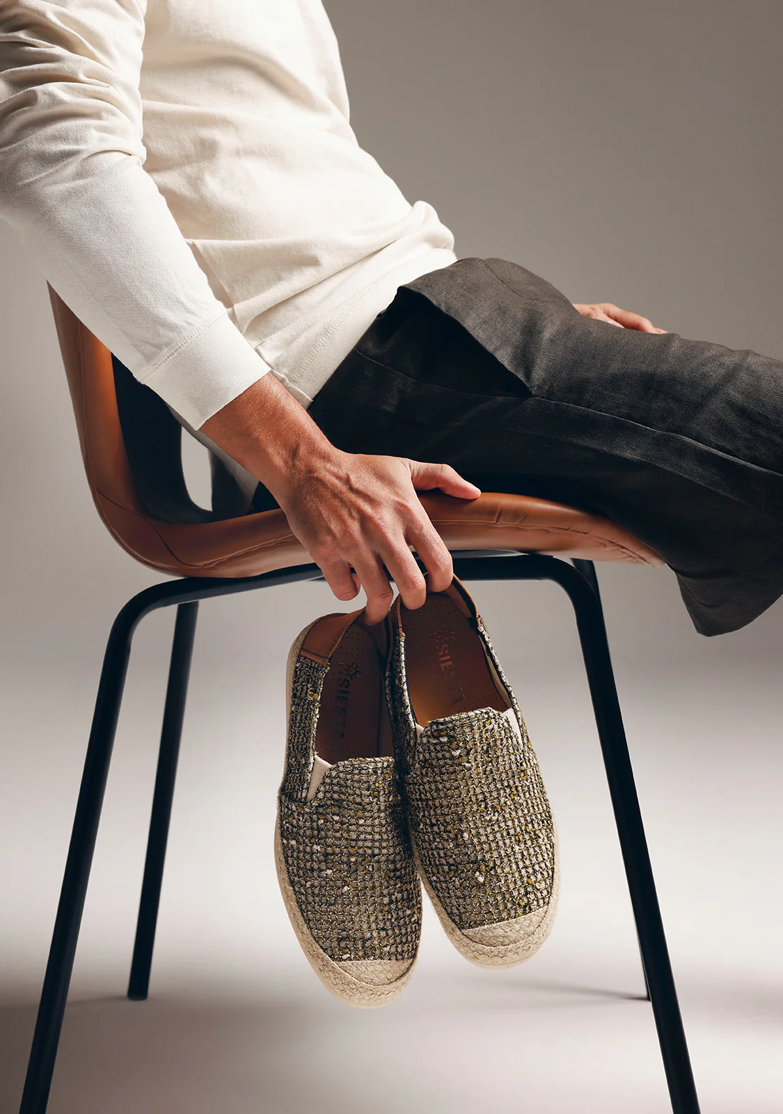 KHAKI MESH ESPADRILLES - Image 8