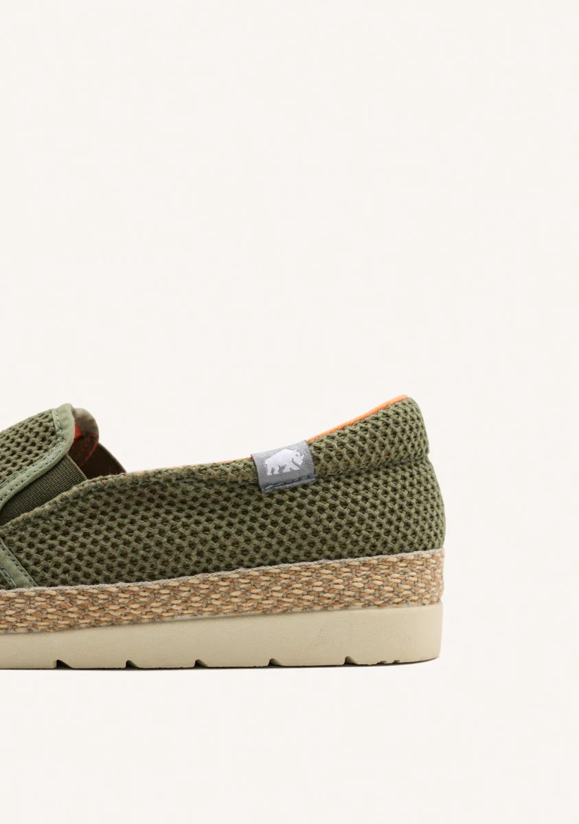 KHAKI MESH ESPADRILLES WITH RECYCLED COTTON FOR MEN YACOLT - Image 4