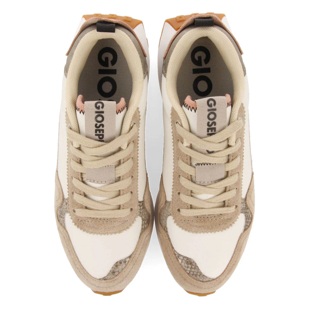 Killin women's white retro sneakers with glitter and prints - Image 4