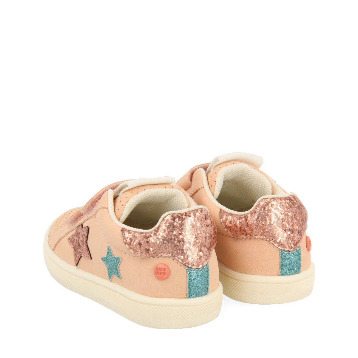 Kimball babies' nude sneakers with stars and adjustable fastenings - Image 4