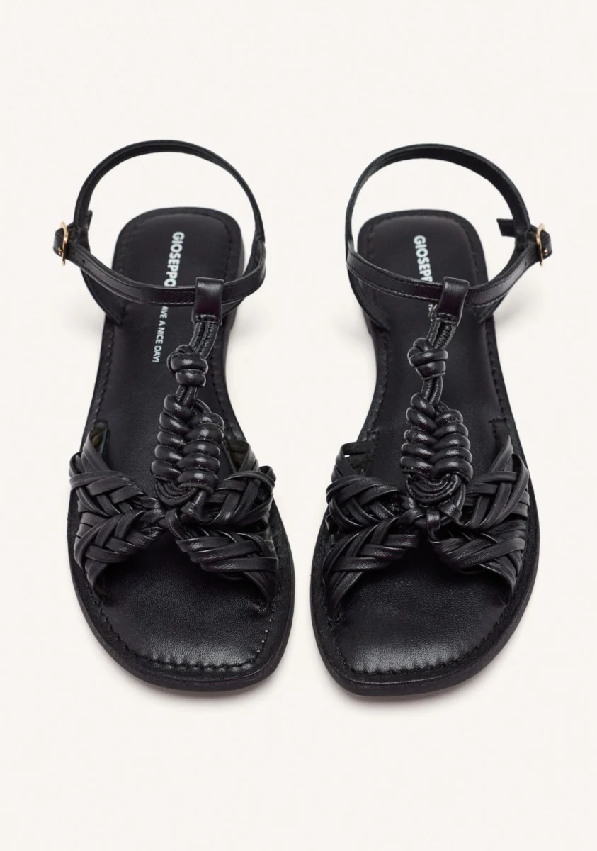 KNOTTED LEATHER FLAT SANDALS WALDEN - Image 4
