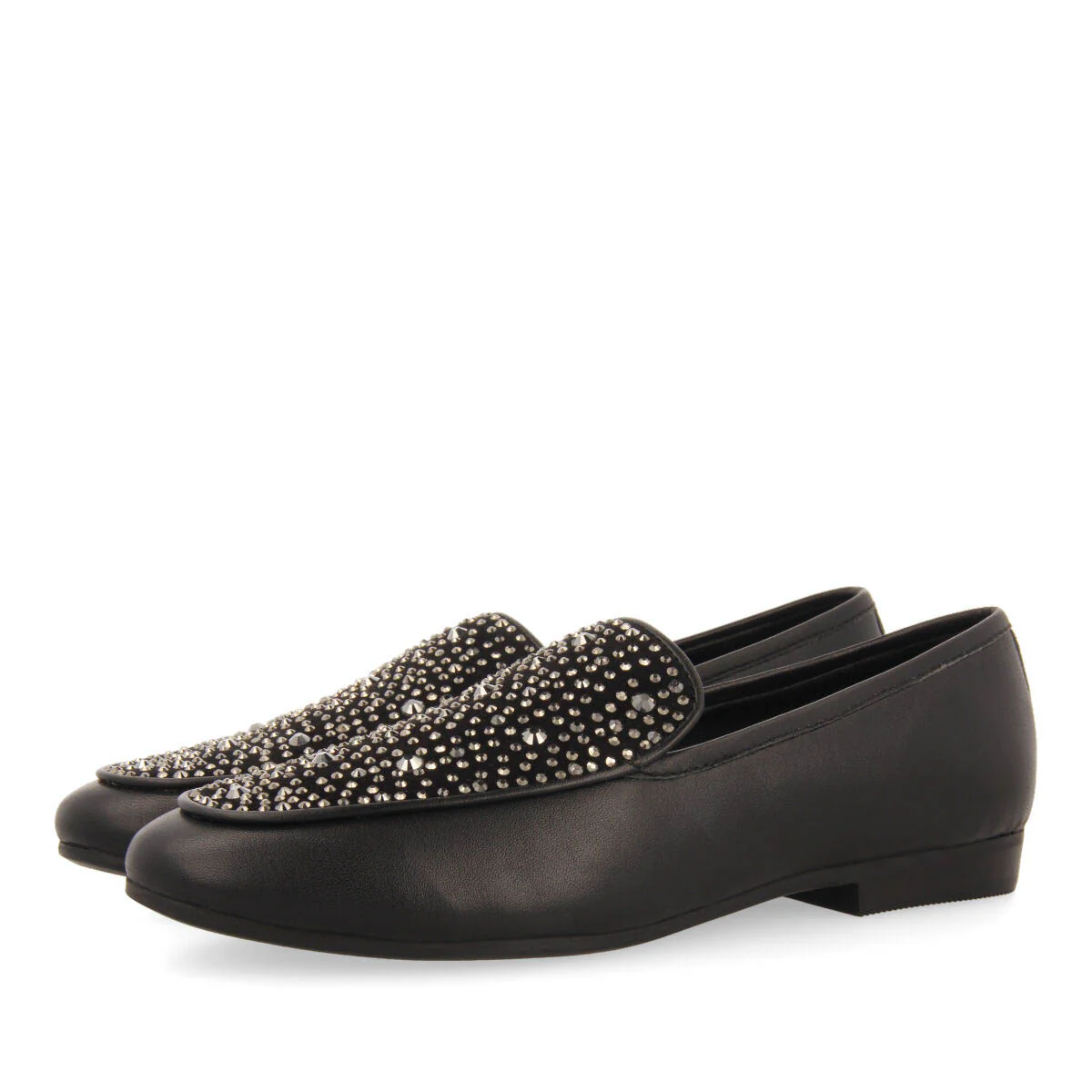 Langeland women's black moccasins with rhinestones - Image 3