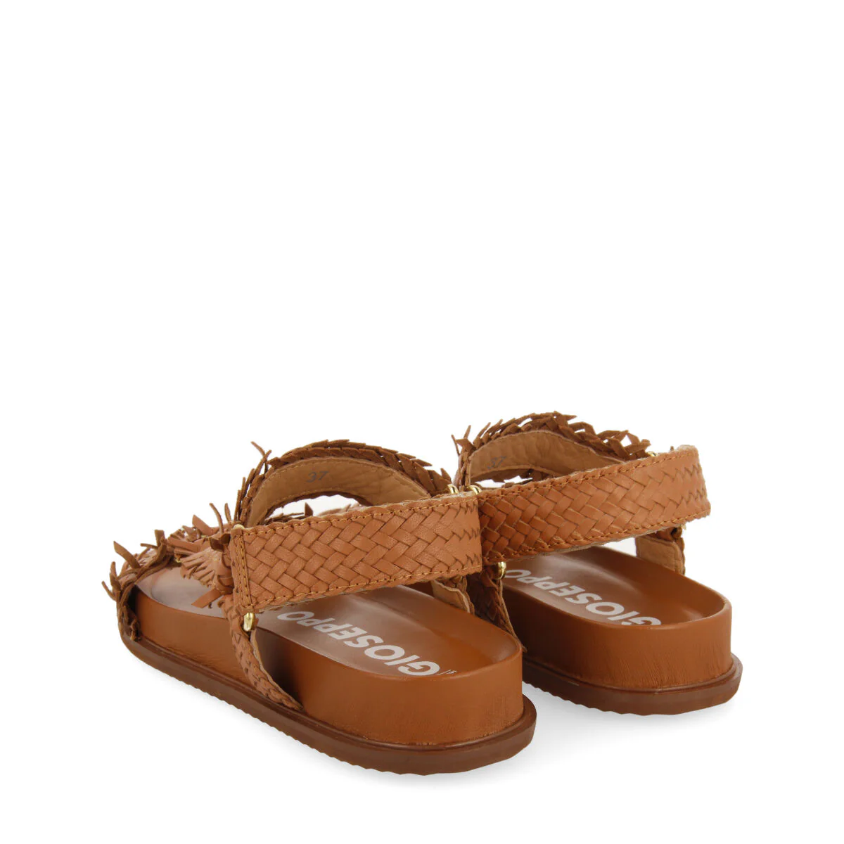 Lassance women's tan footbed sandals with braided straps - Image 4