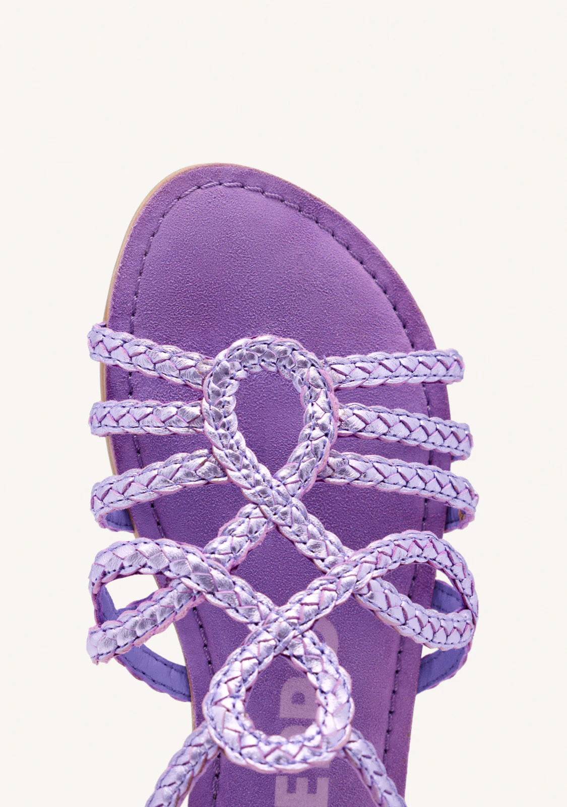 LAVENDER BRAIDED LEATHER SANDALS FOR WOMEN YAKIMA - Image 3