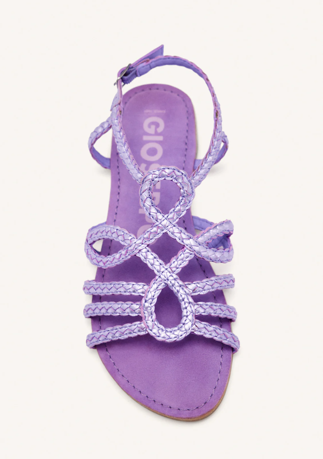 LAVENDER BRAIDED LEATHER SANDALS FOR WOMEN YAKIMA - Image 4