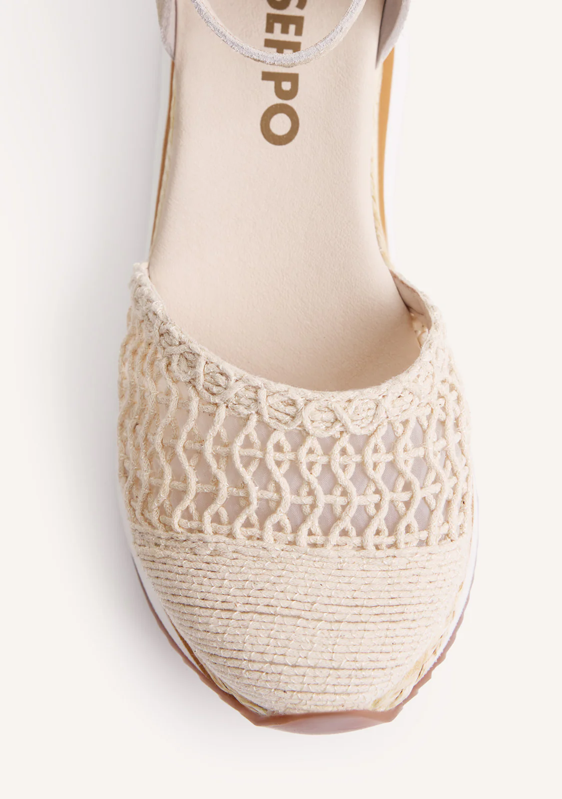 LEATHER AND CROCHET WEDGE ESPADRILLES KUTUS - Image 3