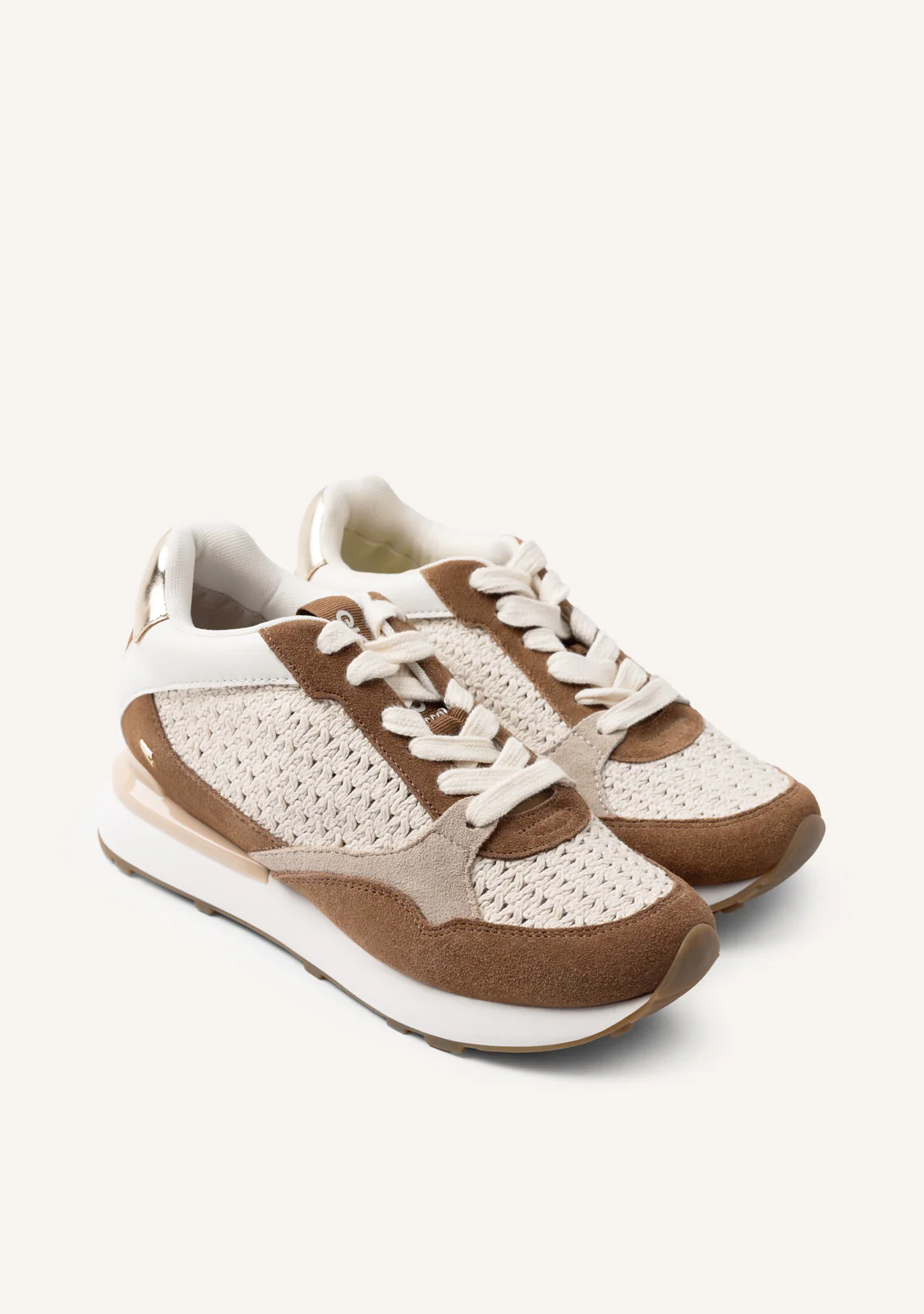 LEATHER AND CROCHET WEDGE SNEAKERS DAPITAN - Image 2