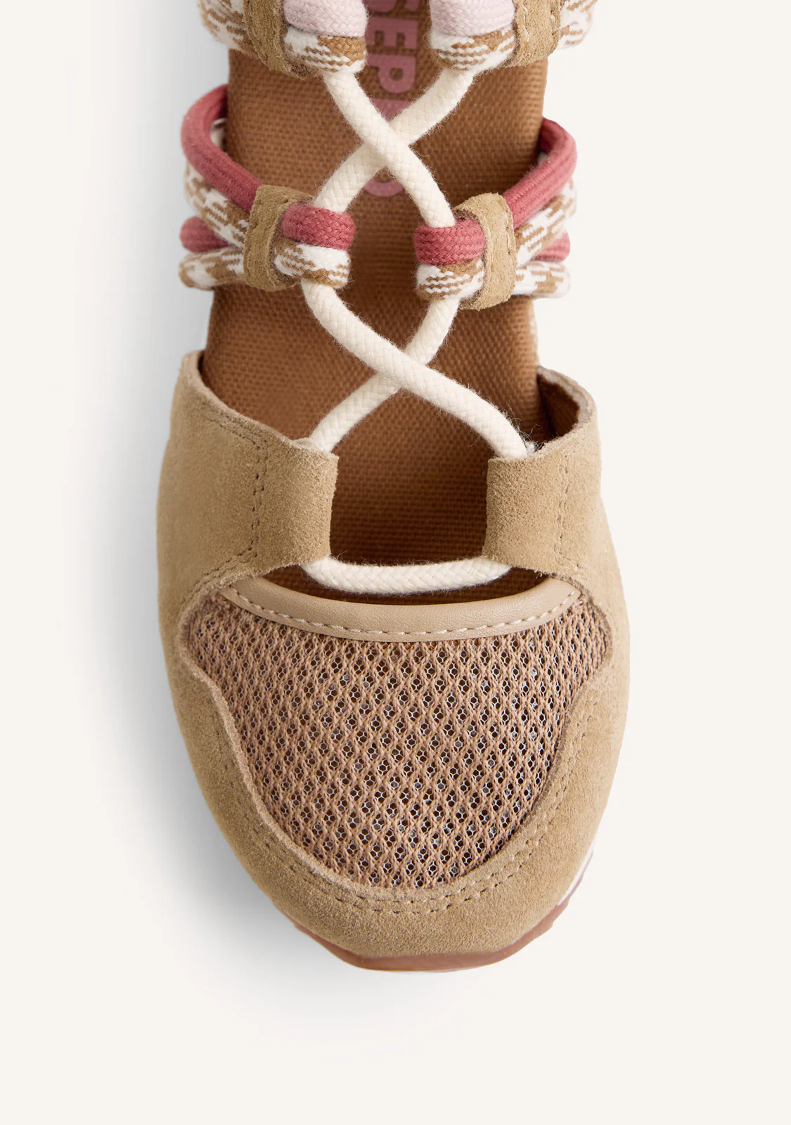 LEATHER AND MESH OPEN WEDGE SNEAKERS RONGAI - Image 3