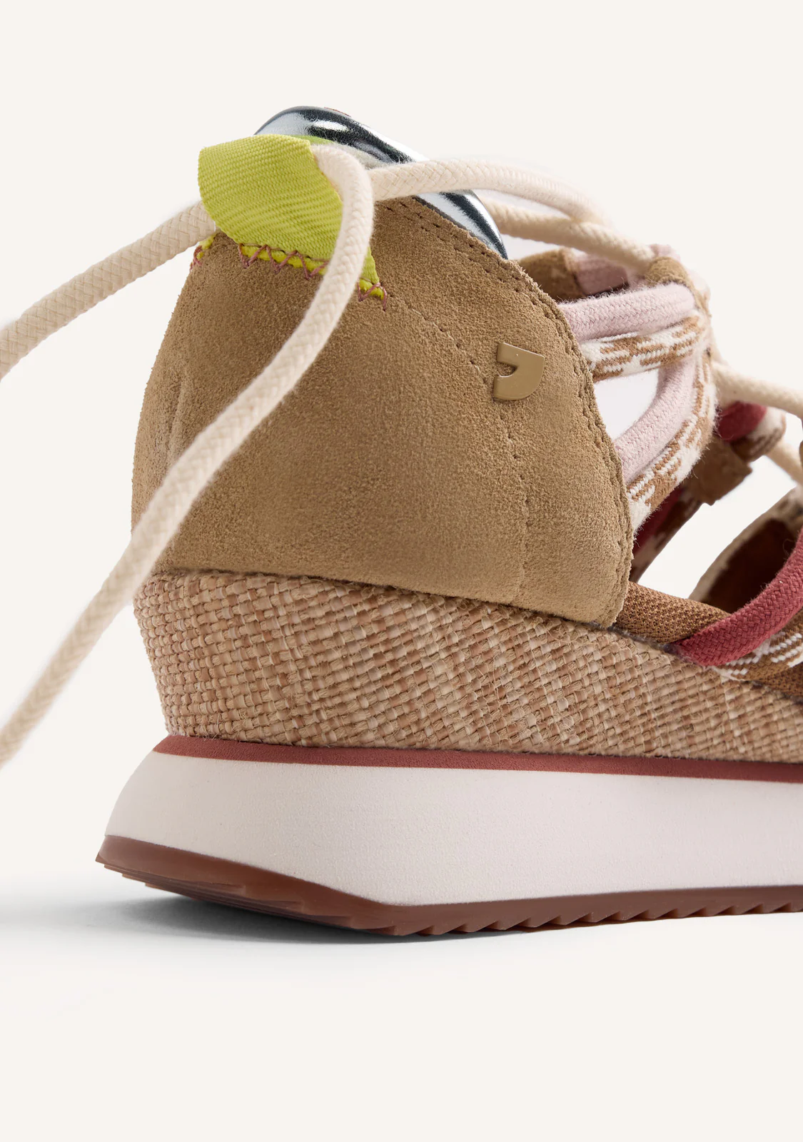 LEATHER AND MESH OPEN WEDGE SNEAKERS RONGAI - Image 4