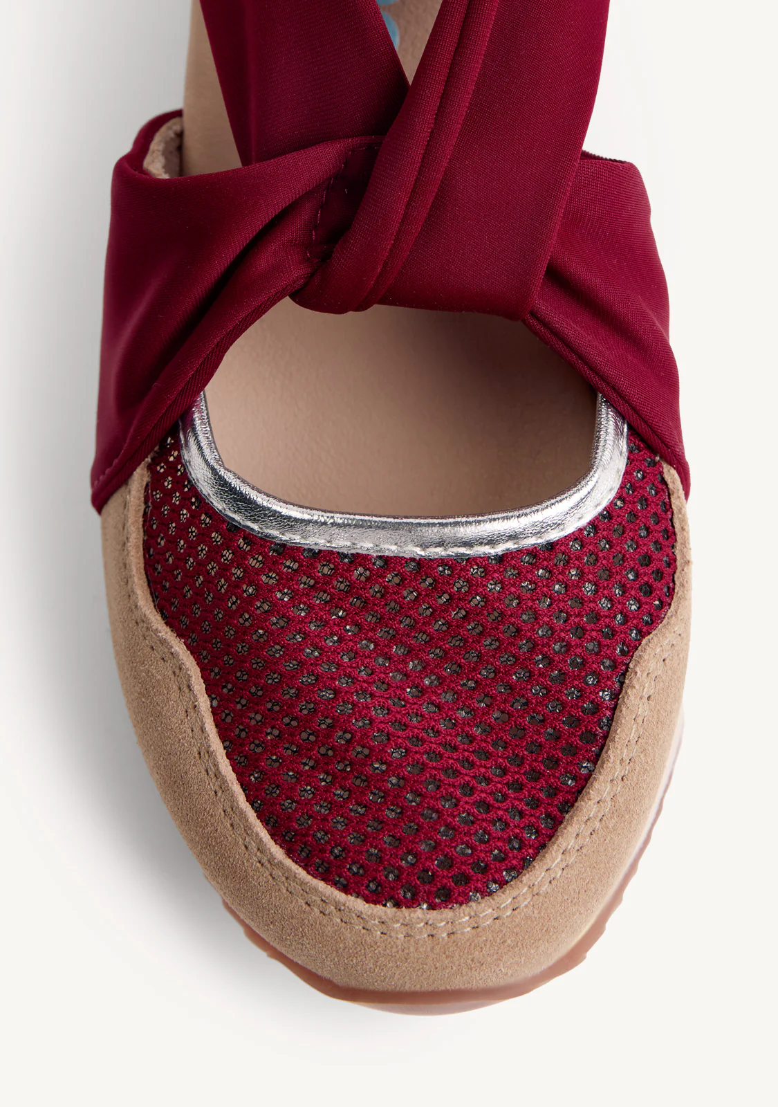 LEATHER AND MESH OPEN WEDGE SNEAKERS SAGAY - Image 3