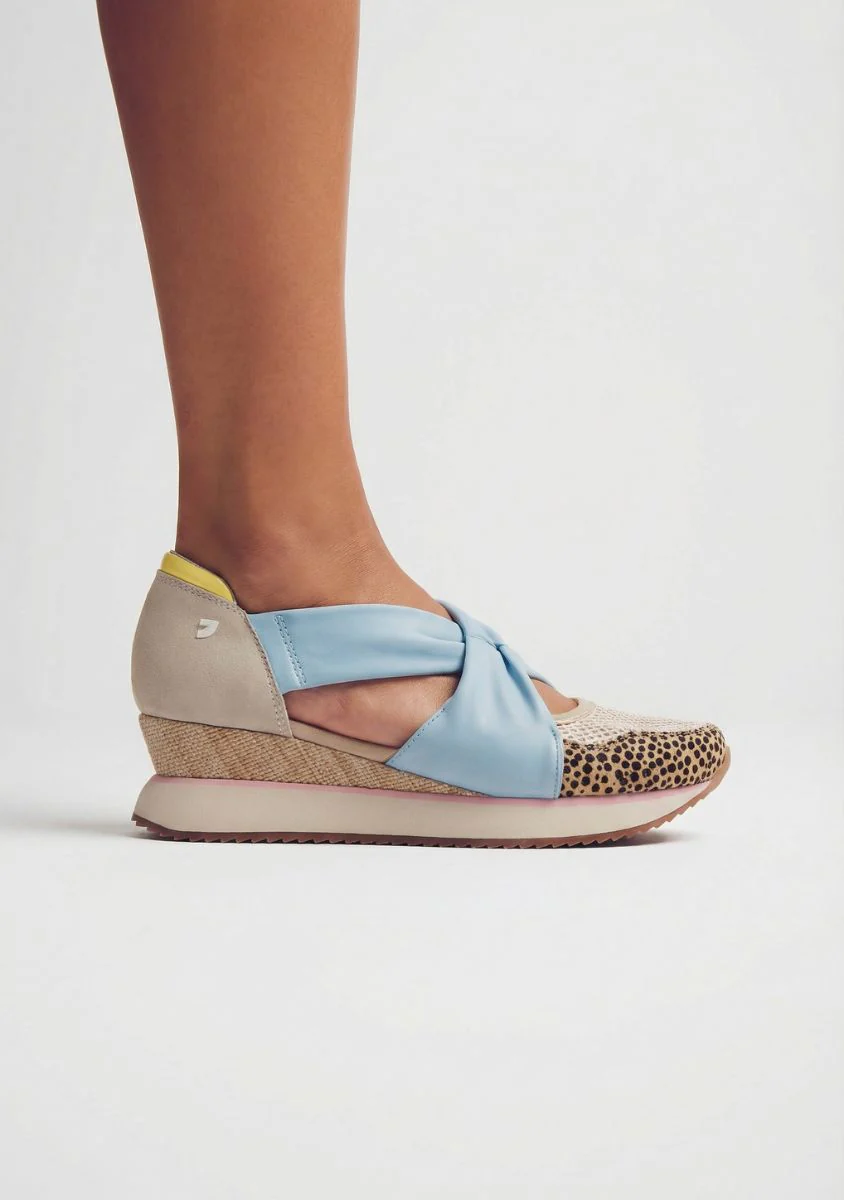LEATHER AND MESH OPEN WEDGE SNEAKERS TARLAC - Image 5