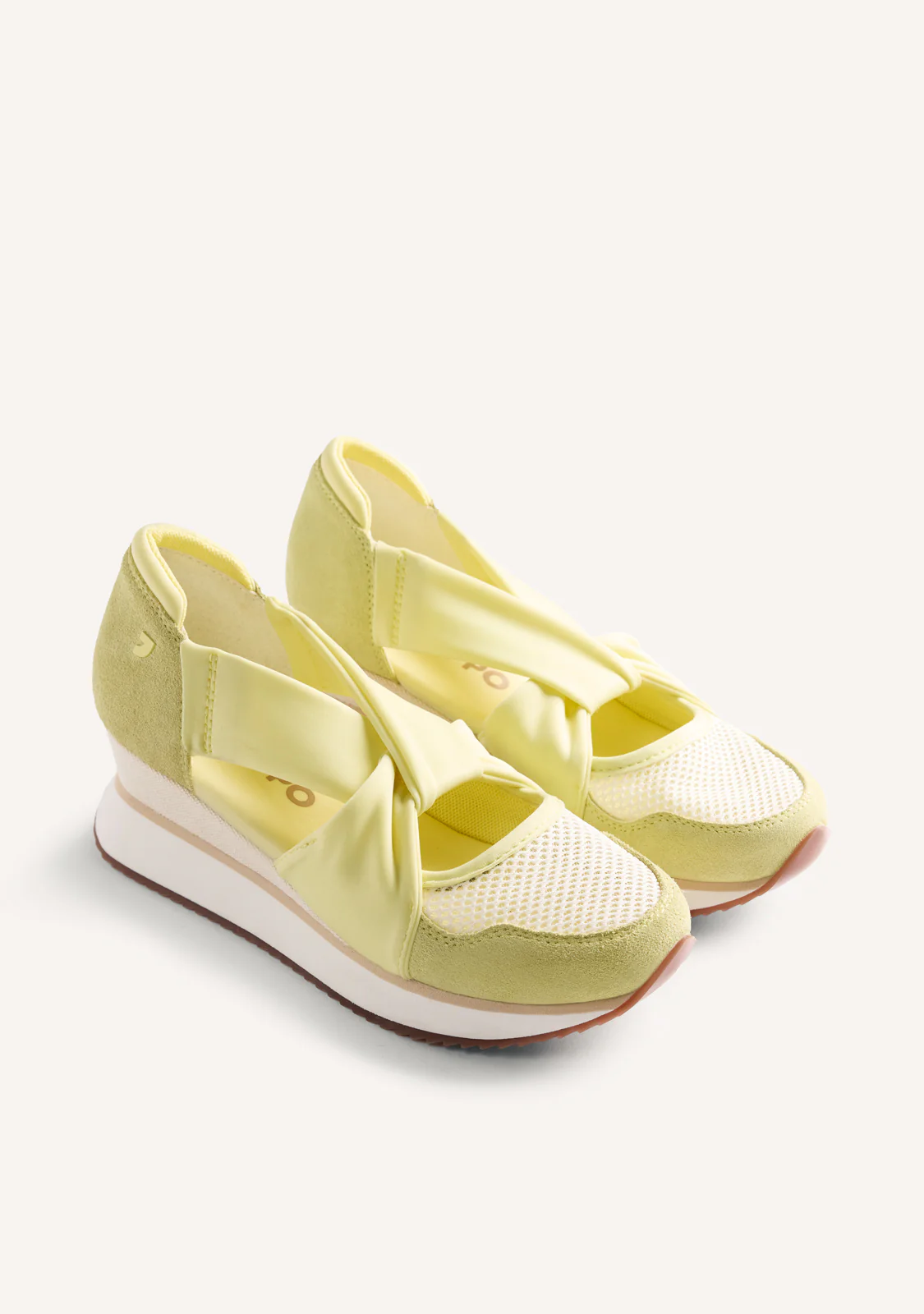 LEATHER AND MESH OPEN WEDGE SNEAKERS TUHELJ - Image 2