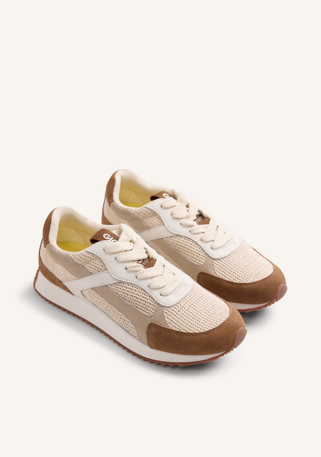 LEATHER AND CROCHET SNEAKERS BUSIA - Image 2