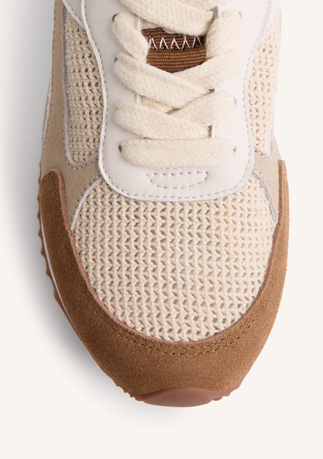LEATHER AND CROCHET SNEAKERS BUSIA - Image 3