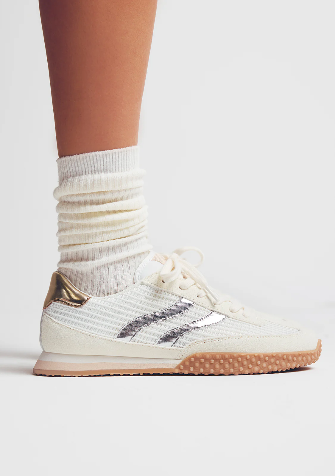 LEATHER AND MESH SNEAKERS CHAKE - Image 7