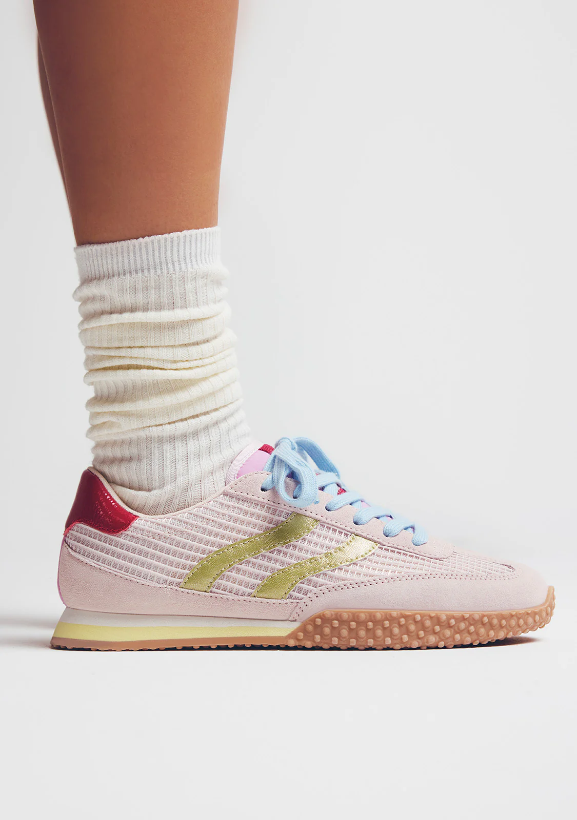 LEATHER AND MESH SNEAKERS CHAKE - Image 7