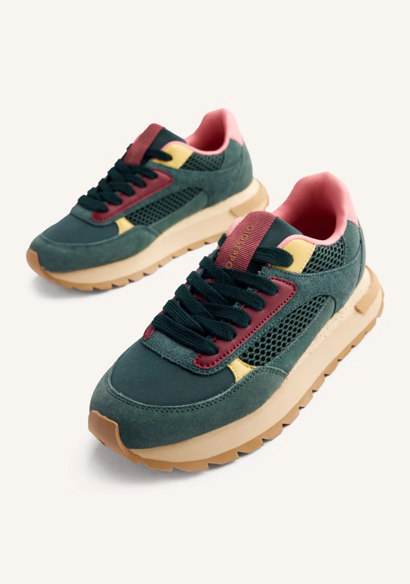 LEATHER AND MESH SNEAKERS ZEMPLE - Image 3
