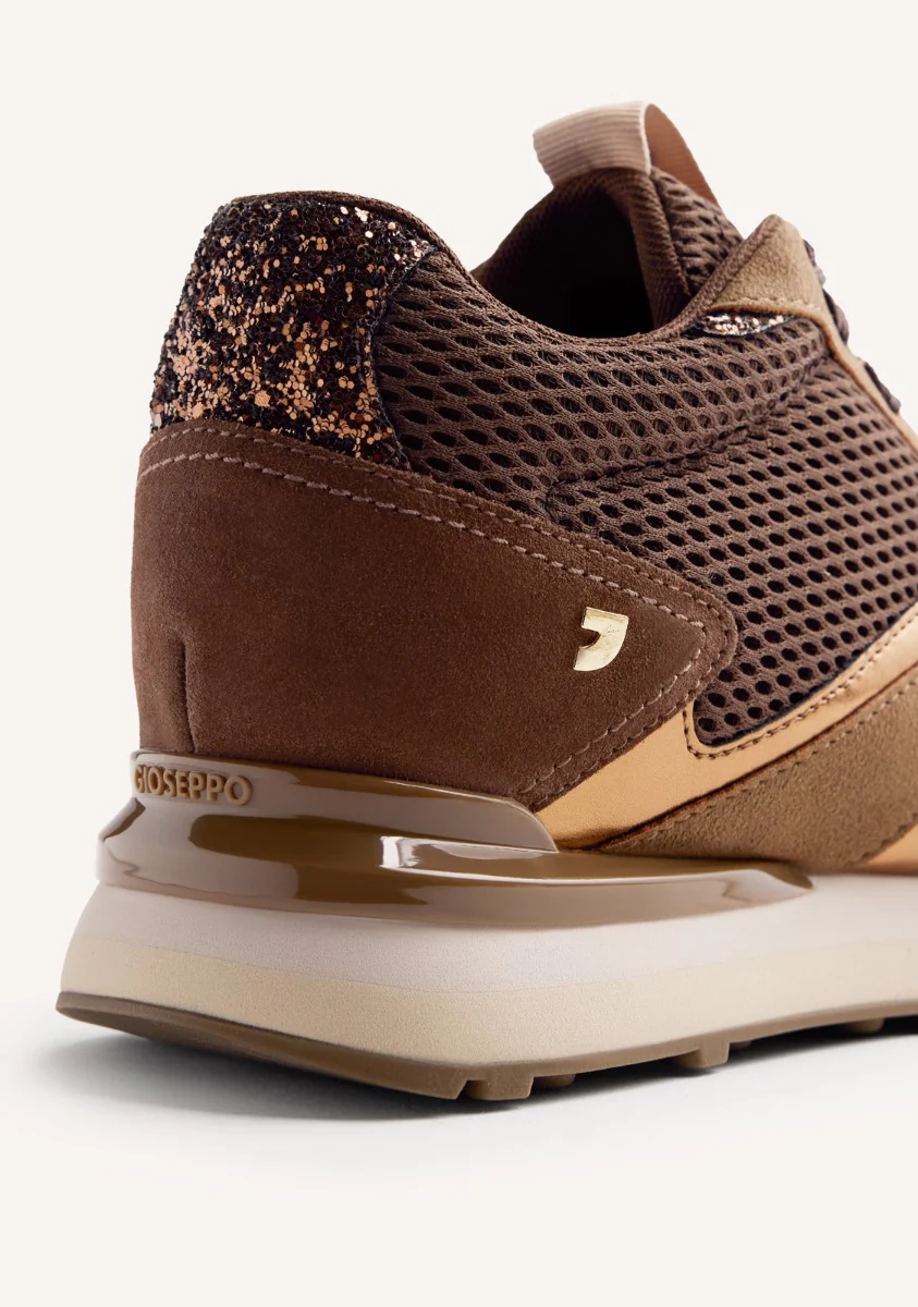 LEATHER AND MESH WEDGE SNEAKERS KEEWATIN - Image 4