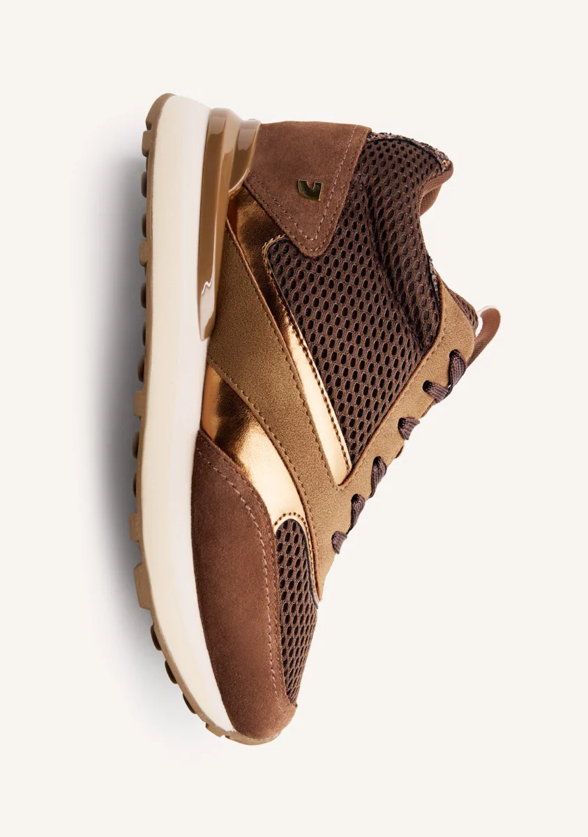 LEATHER AND MESH WEDGE SNEAKERS KEEWATIN - Image 5