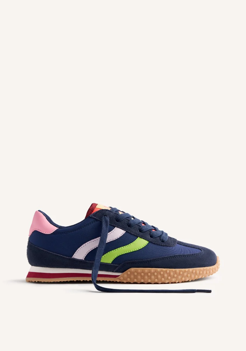 LEATHER AND NYLON SNEAKERS CONGER