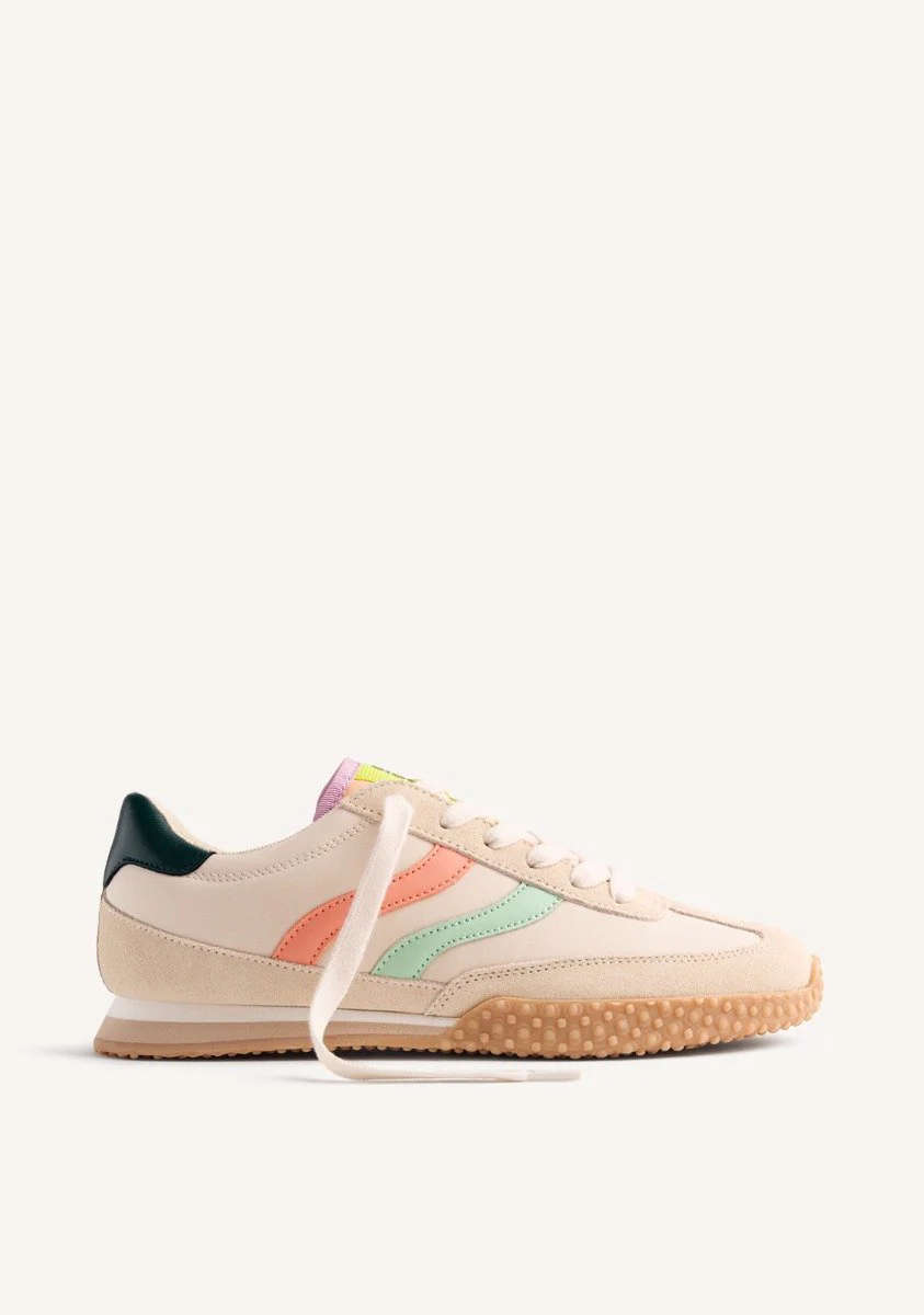LEATHER AND NYLON SNEAKERS CONGER