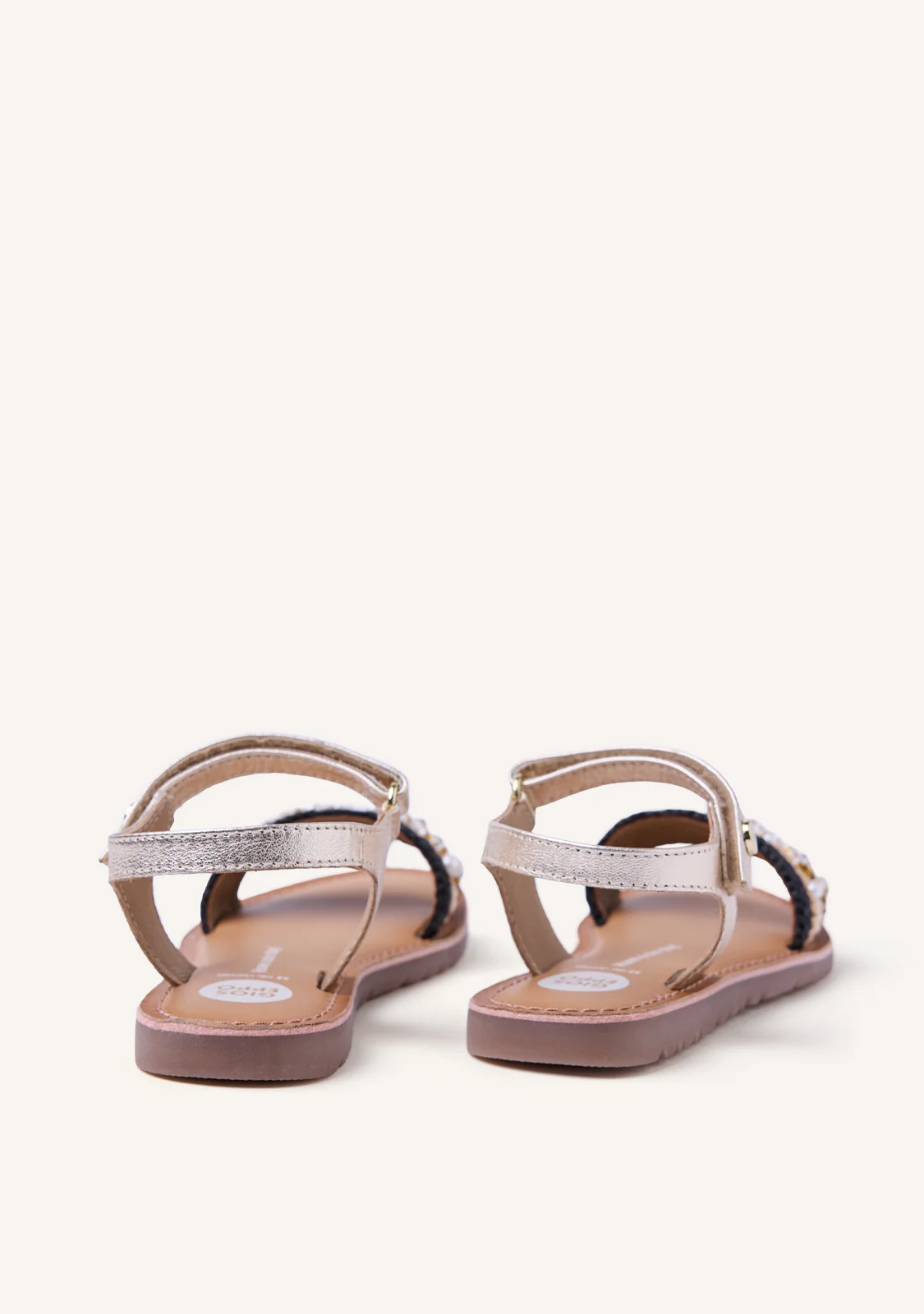 LEATHER AND RAFFIA SANDALS CHARMS SOLWAY - Image 4