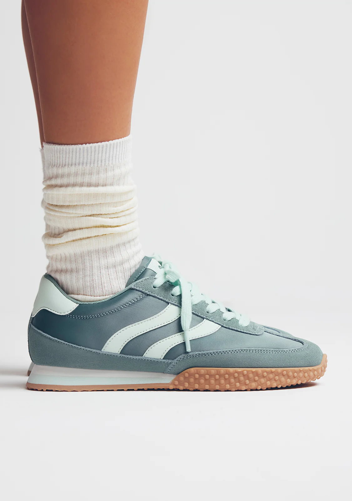 LEATHER AND SATIN SNEAKERS NANYUKI - Image 7